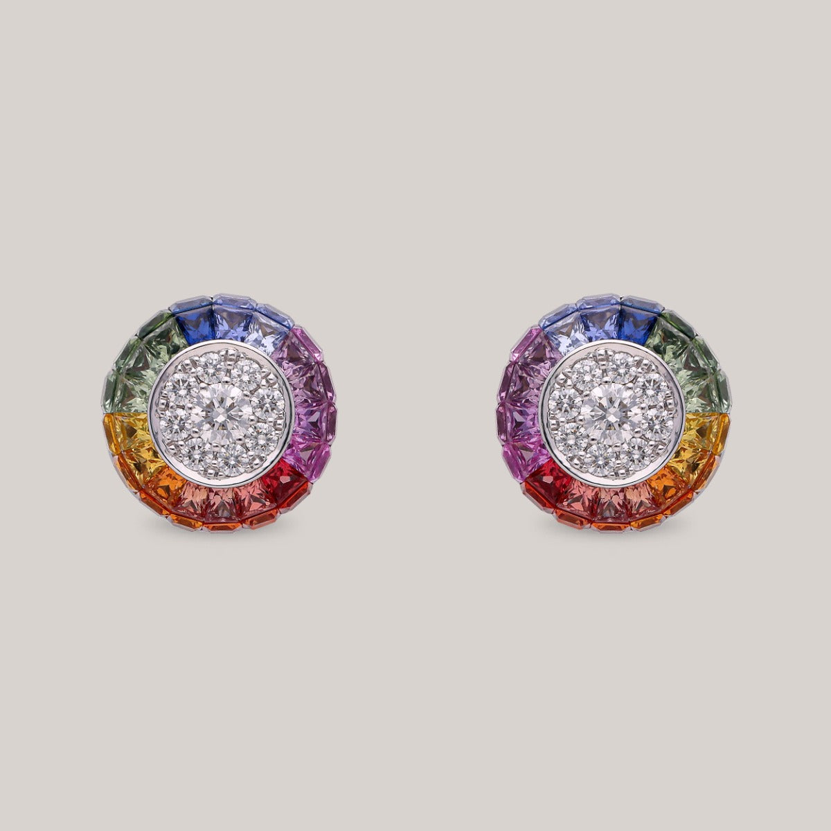 Spectrum Bloom Diamond Earrings