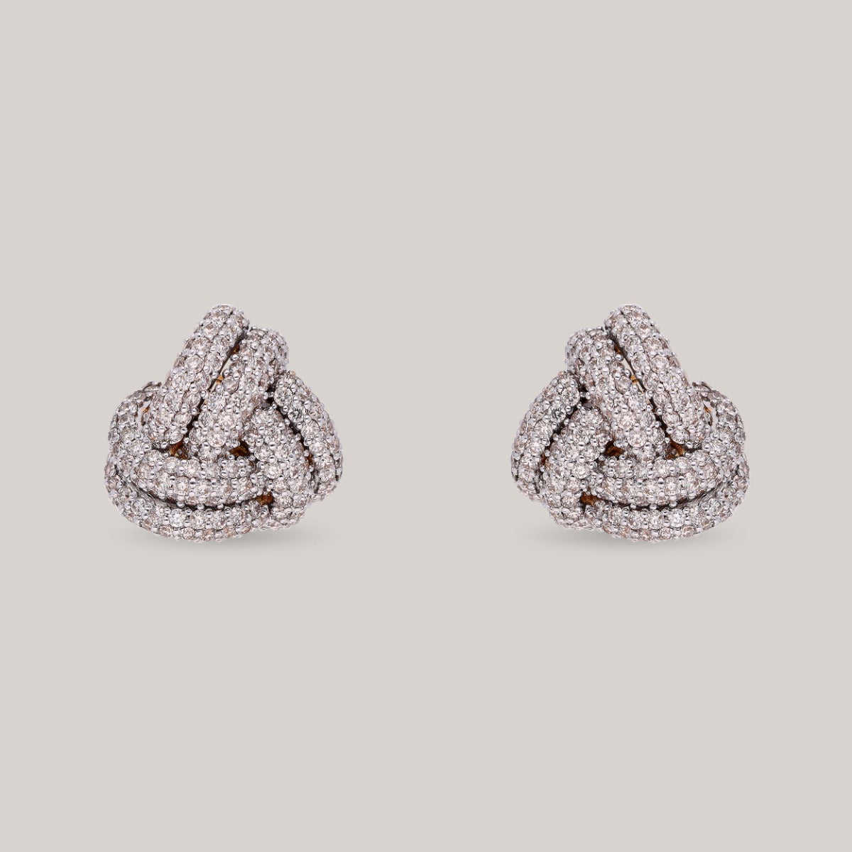 Sculptural Knot Diamond Earrings