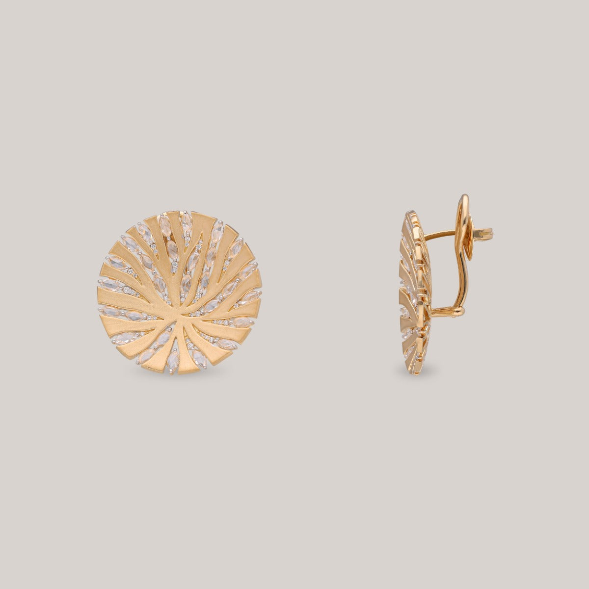 Satin Ray Diamond Earrings