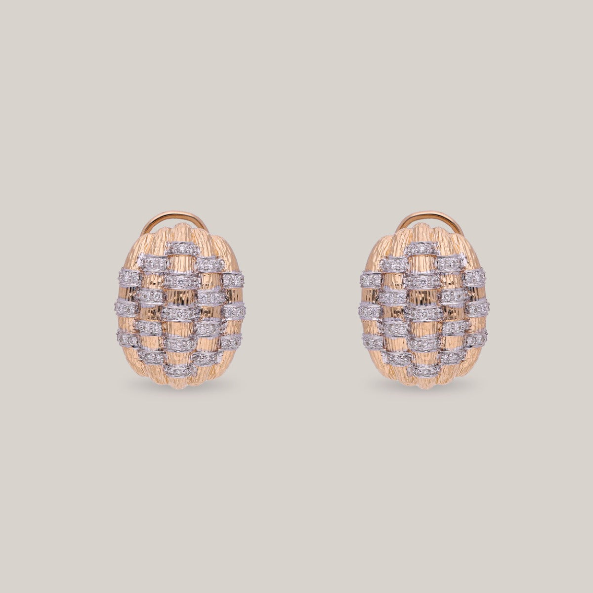 Golden Pinecone Diamond Earrings