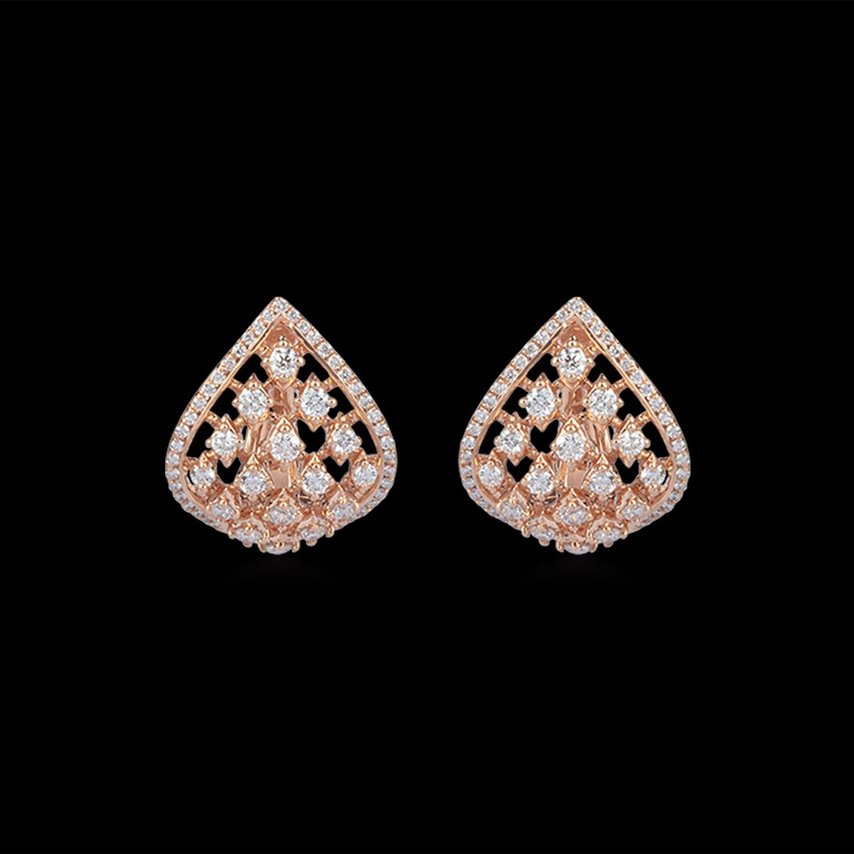Flare Twill Diamond Earrings