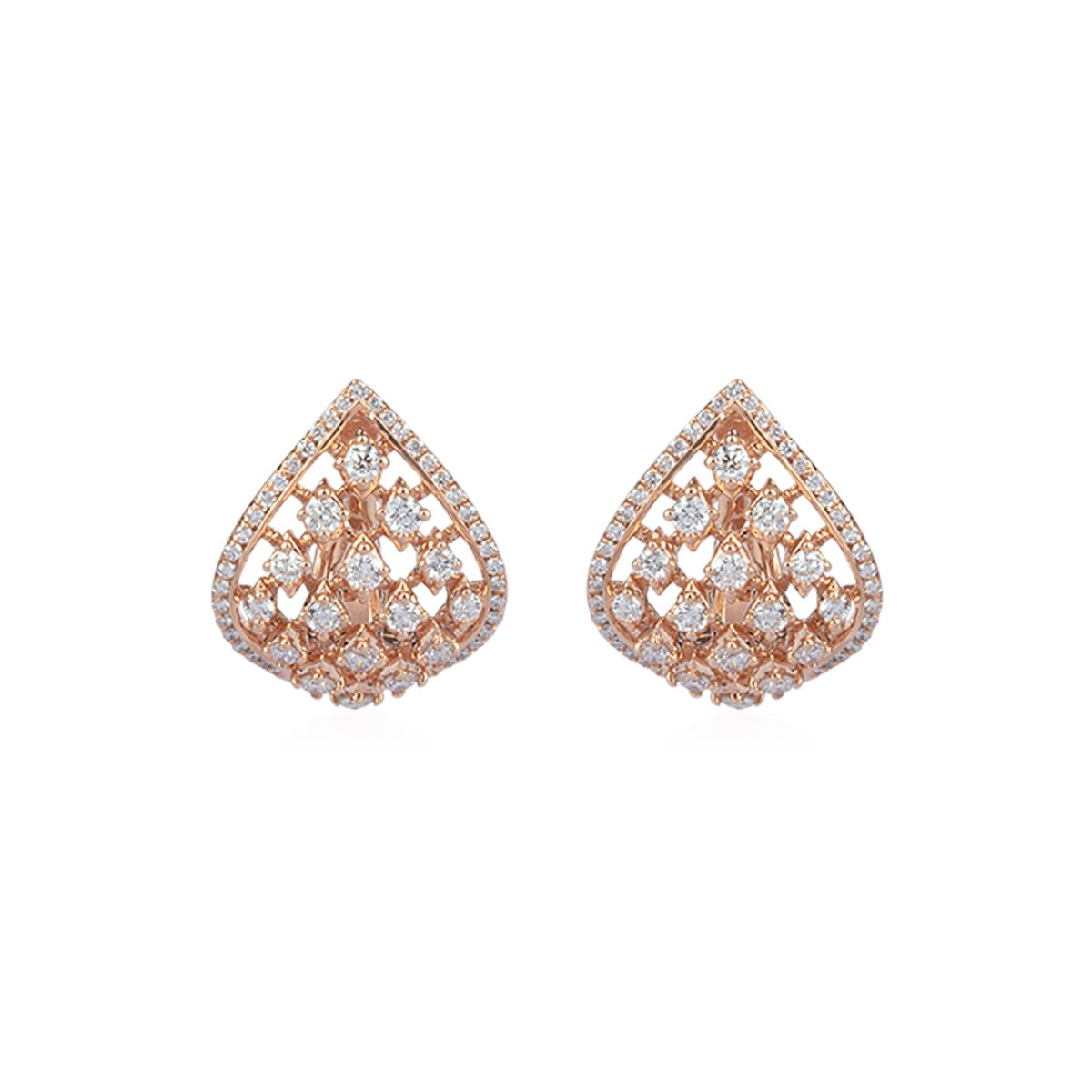 Flare Twill Diamond Earrings