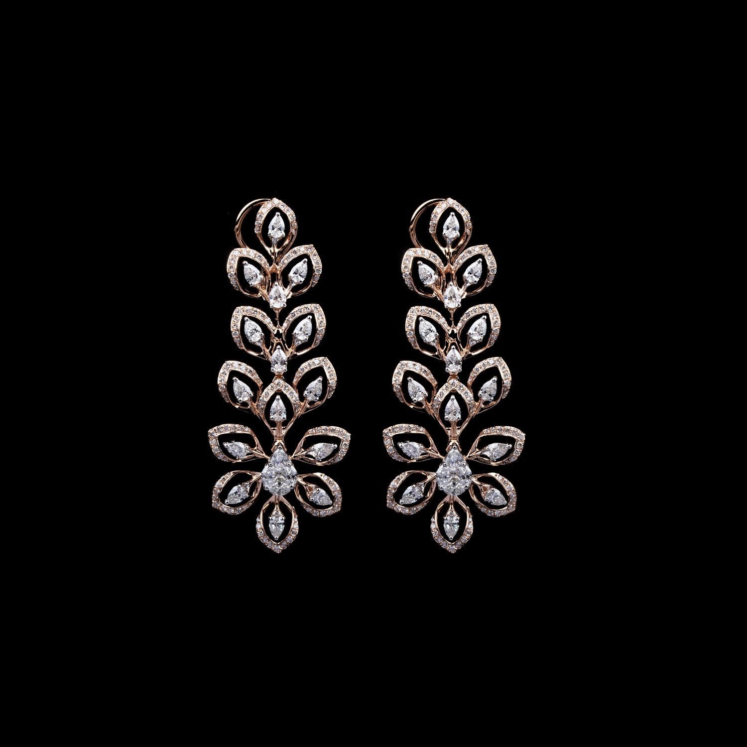 Regalia Plume Diamond Earrings