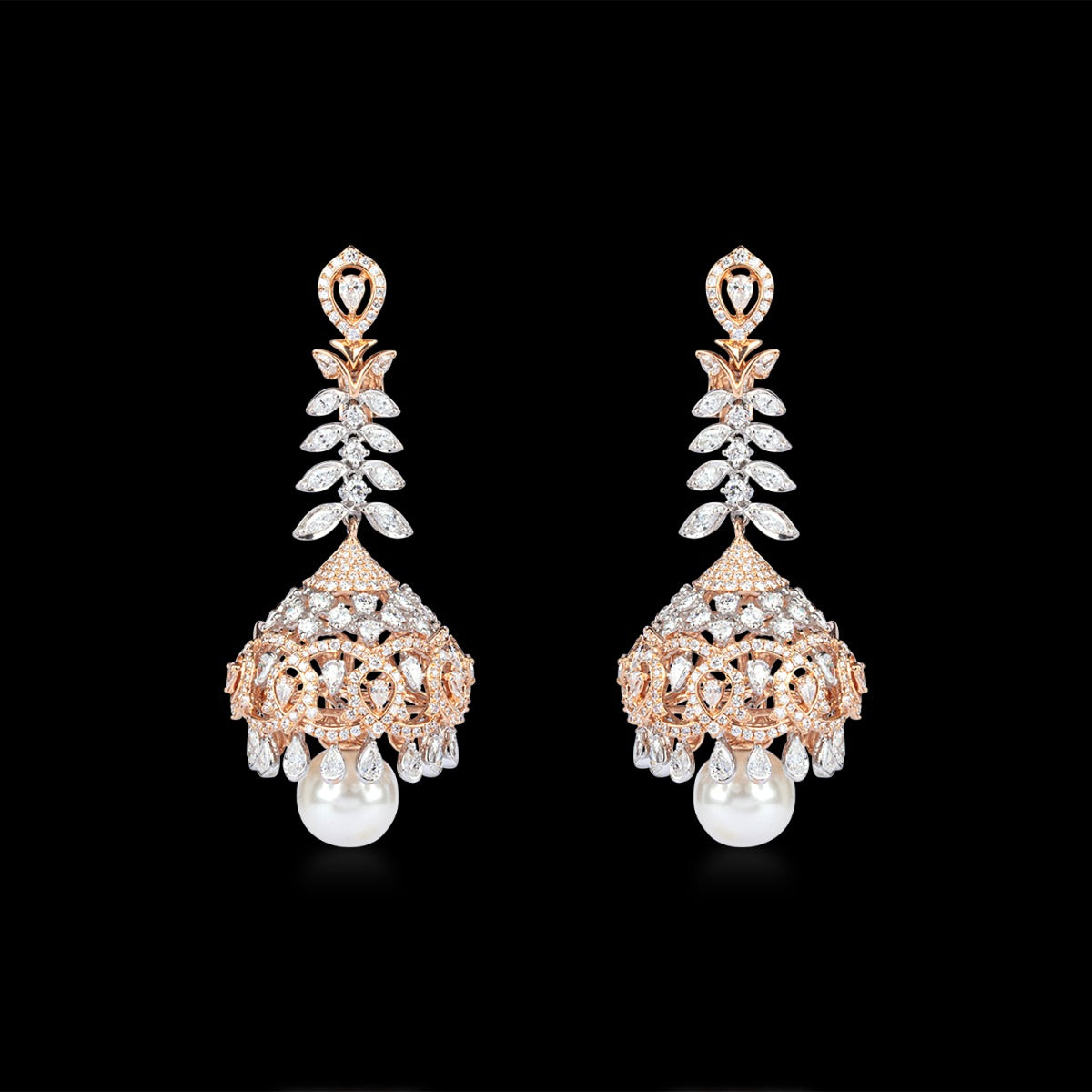 Blooming Diamond Jhumka