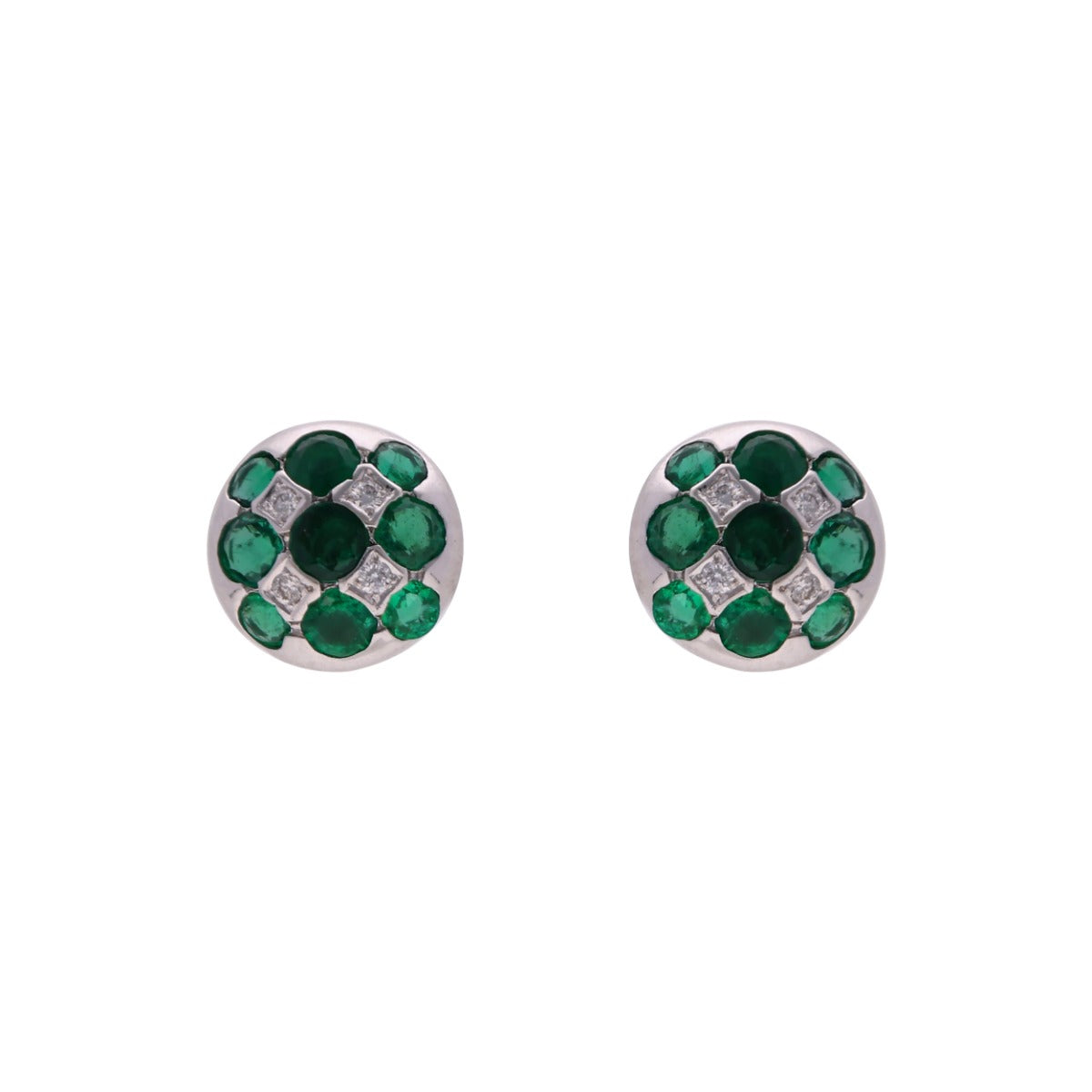 Verdant Check Diamond Earrings