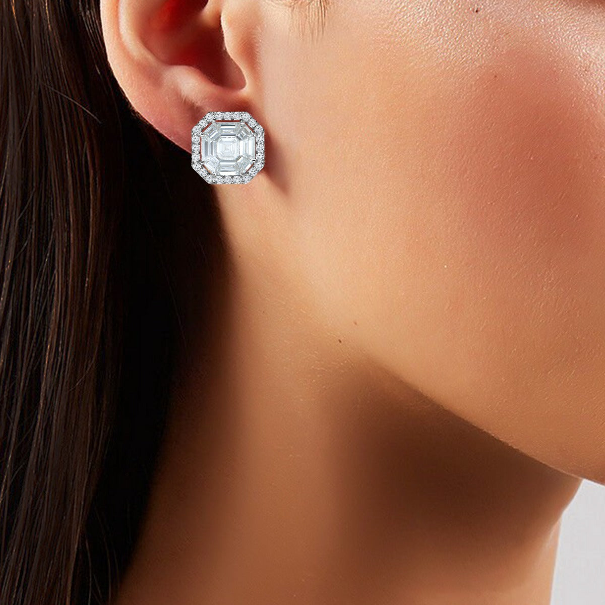 Glitzy Stud Earrings