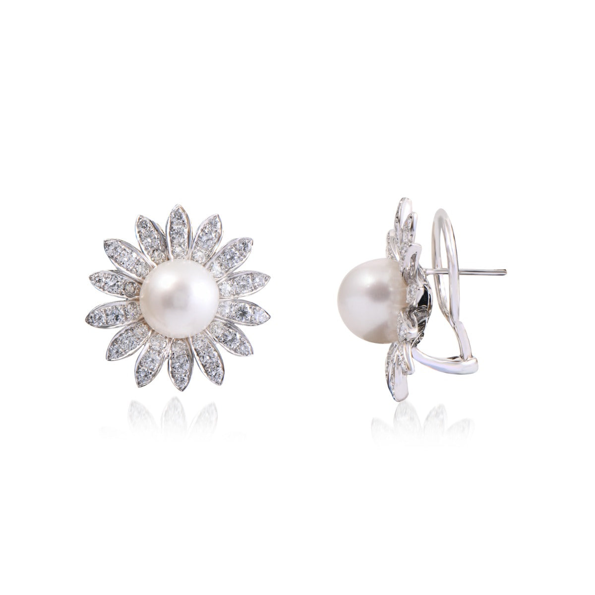 Amala Pearl Diamond Earrings