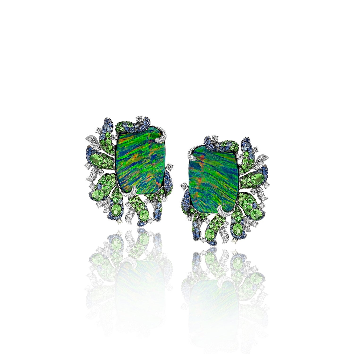 Sea Water Mural Diamond Earrings