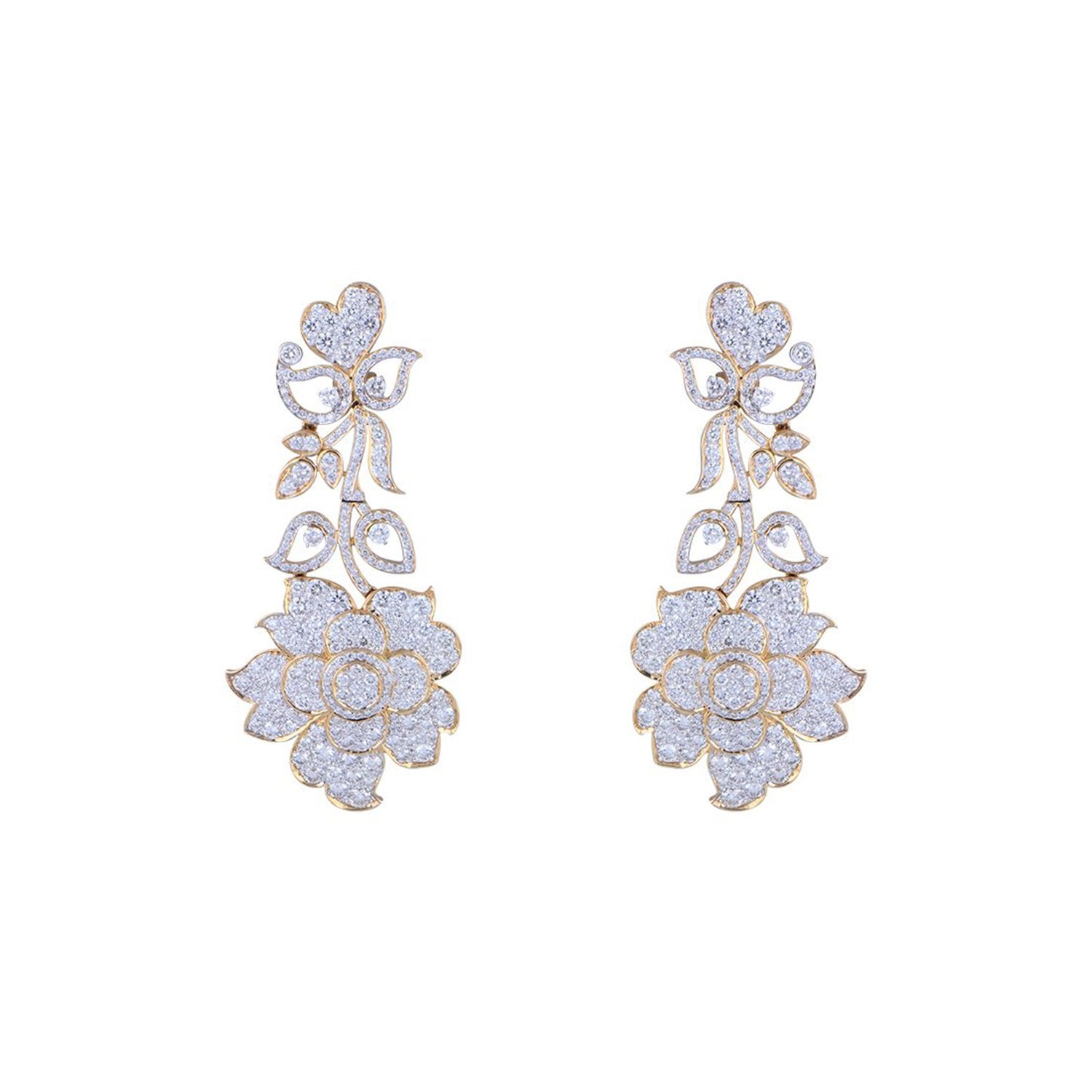Floral Diamond Earrings