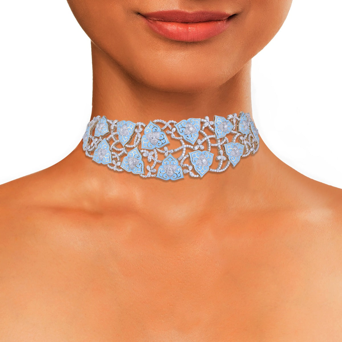Blue Mirage Diamond Choker