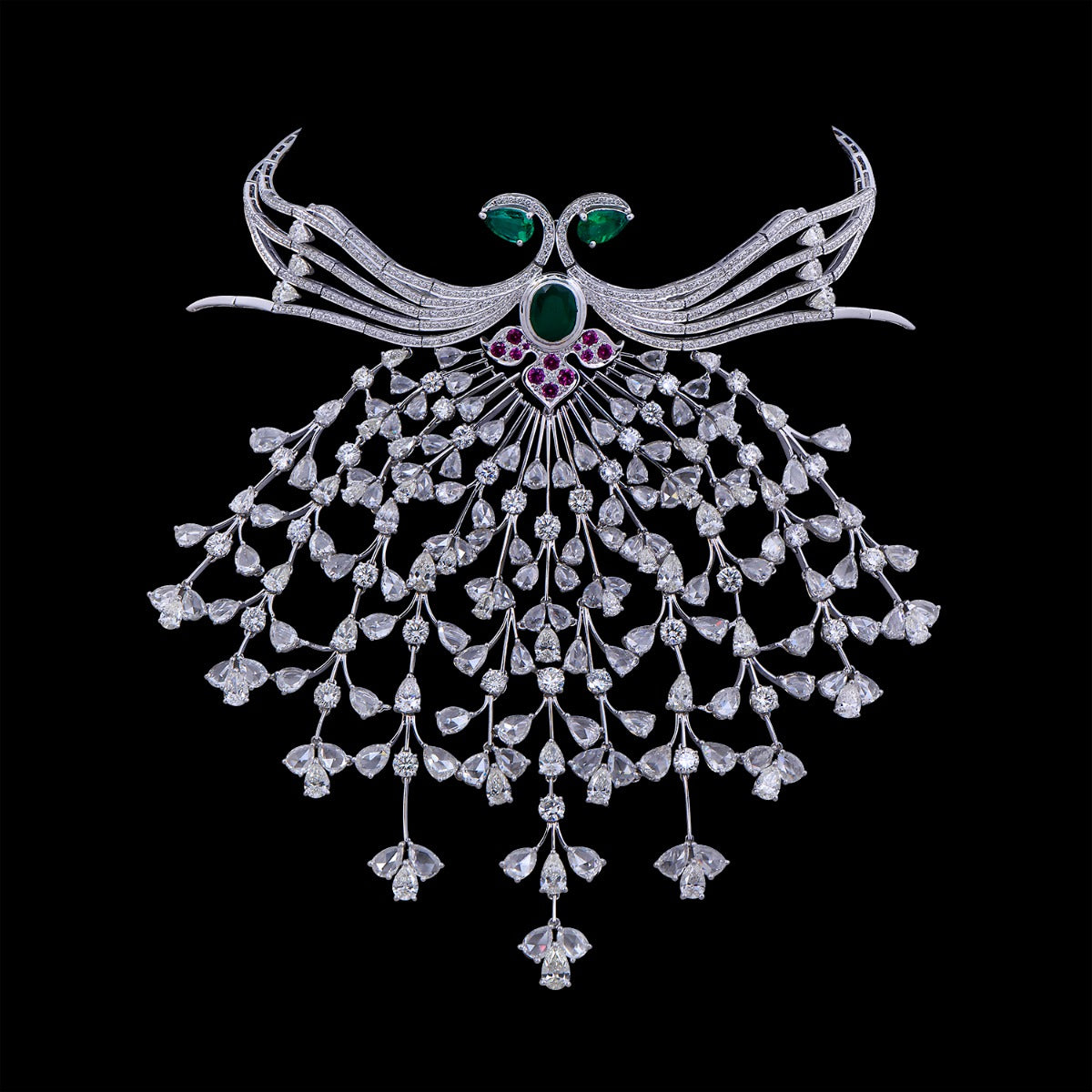 Queenly Diamond Grand Necklace Set