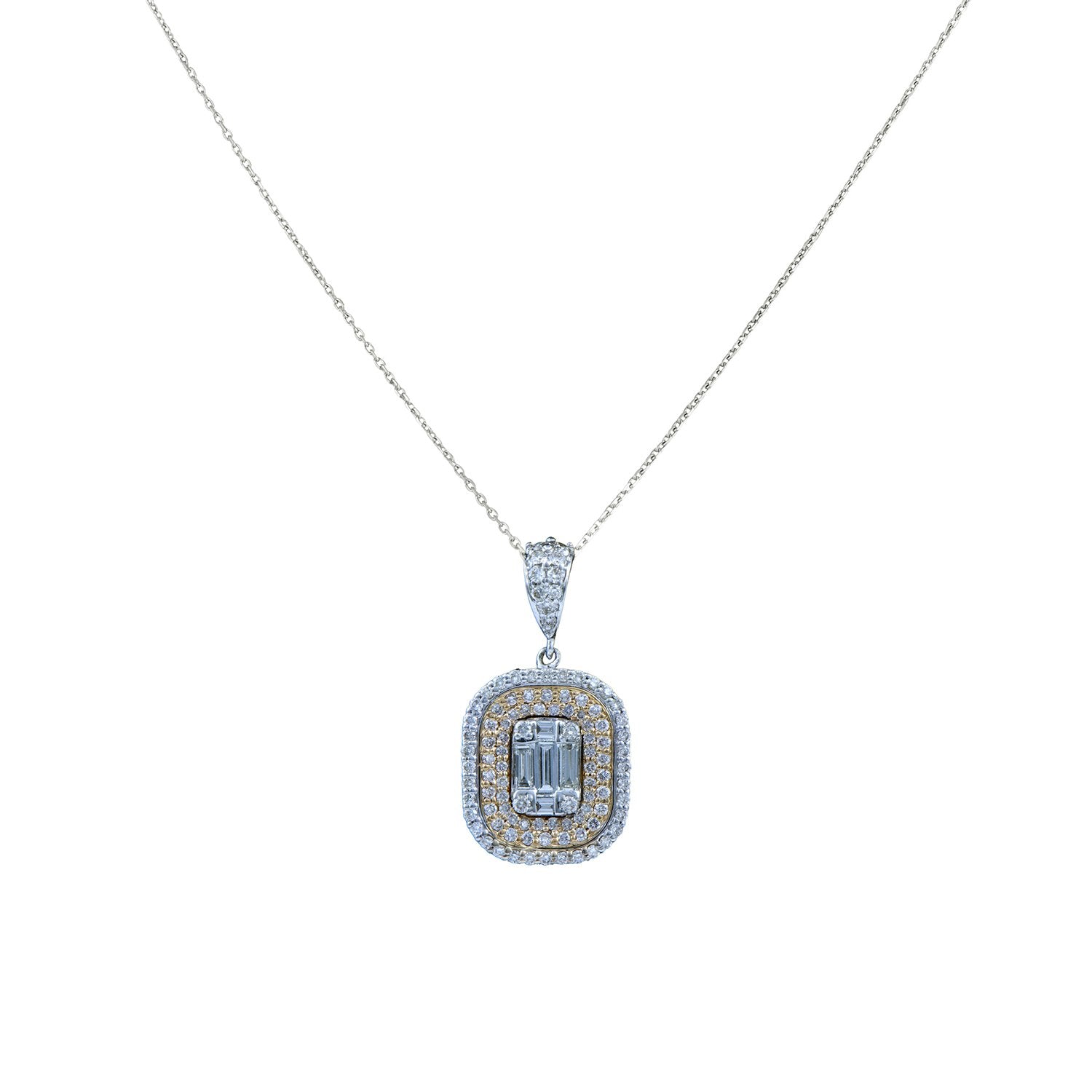 Layered Upright Diamond Necklace