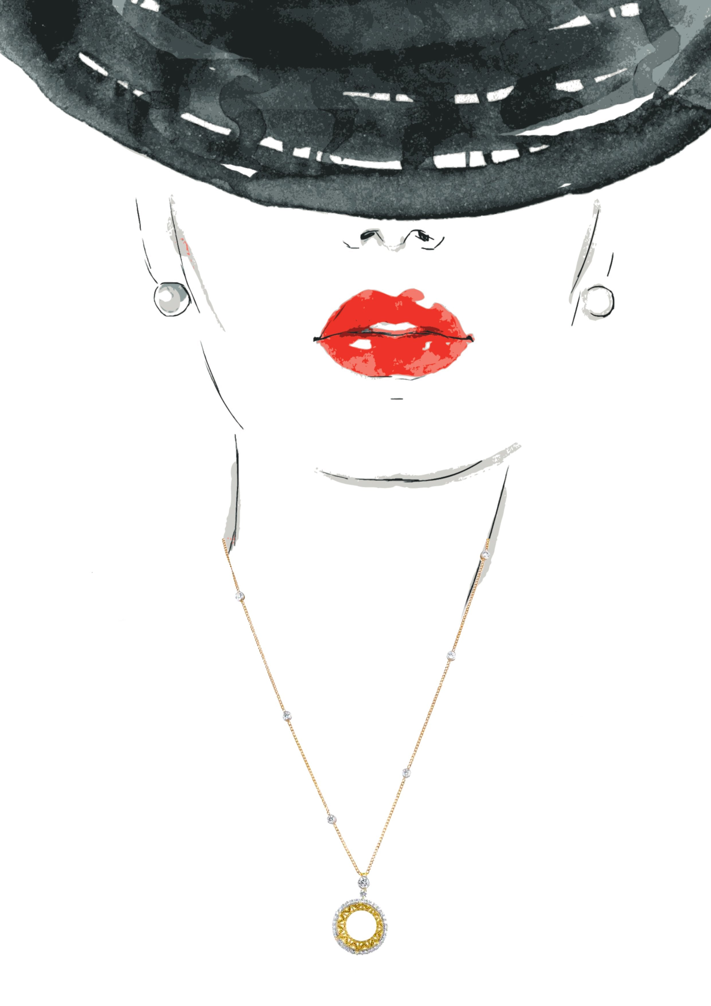 Sphere Diamond Necklace