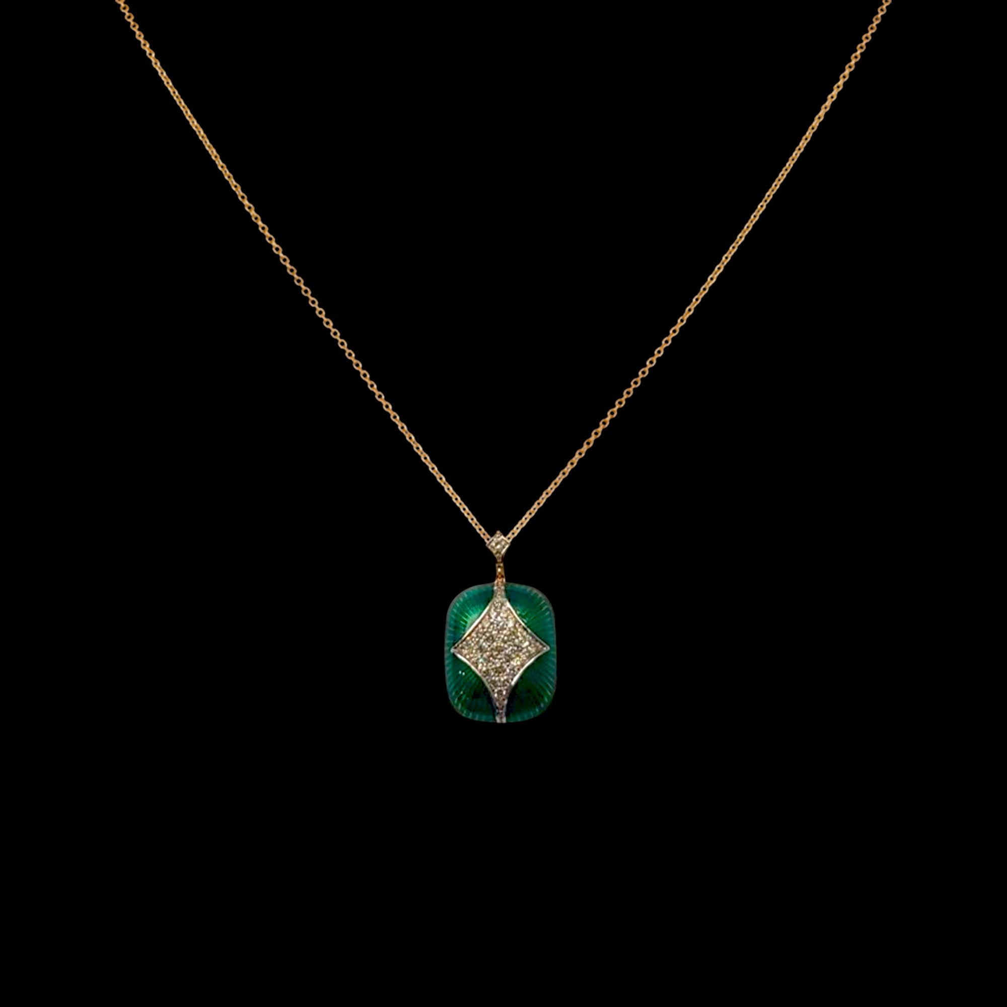 Green Grass Diamond Pendant