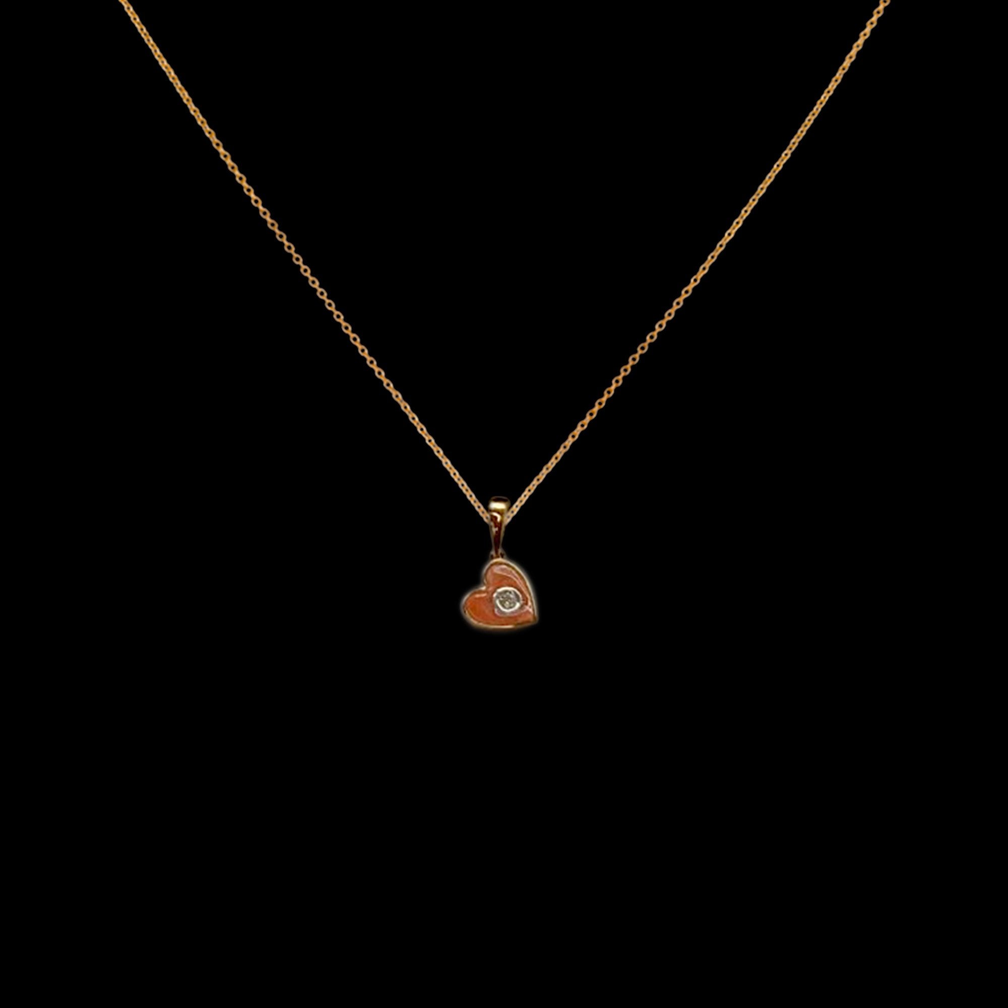 Peach Heart Pendant
