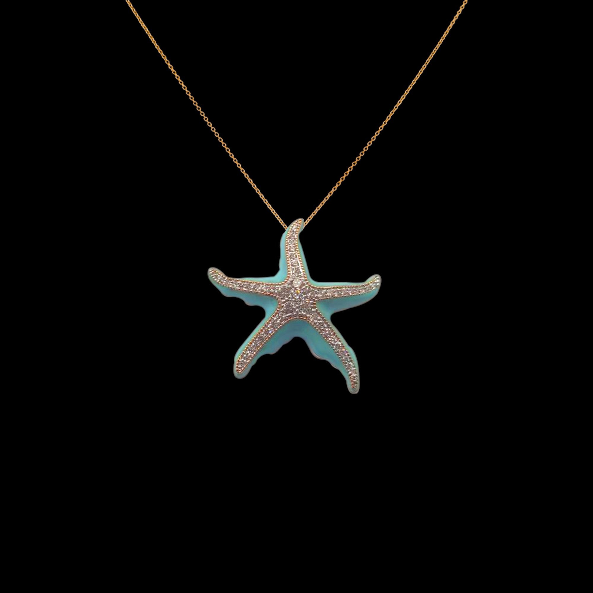 Starfish Diamond Pendant