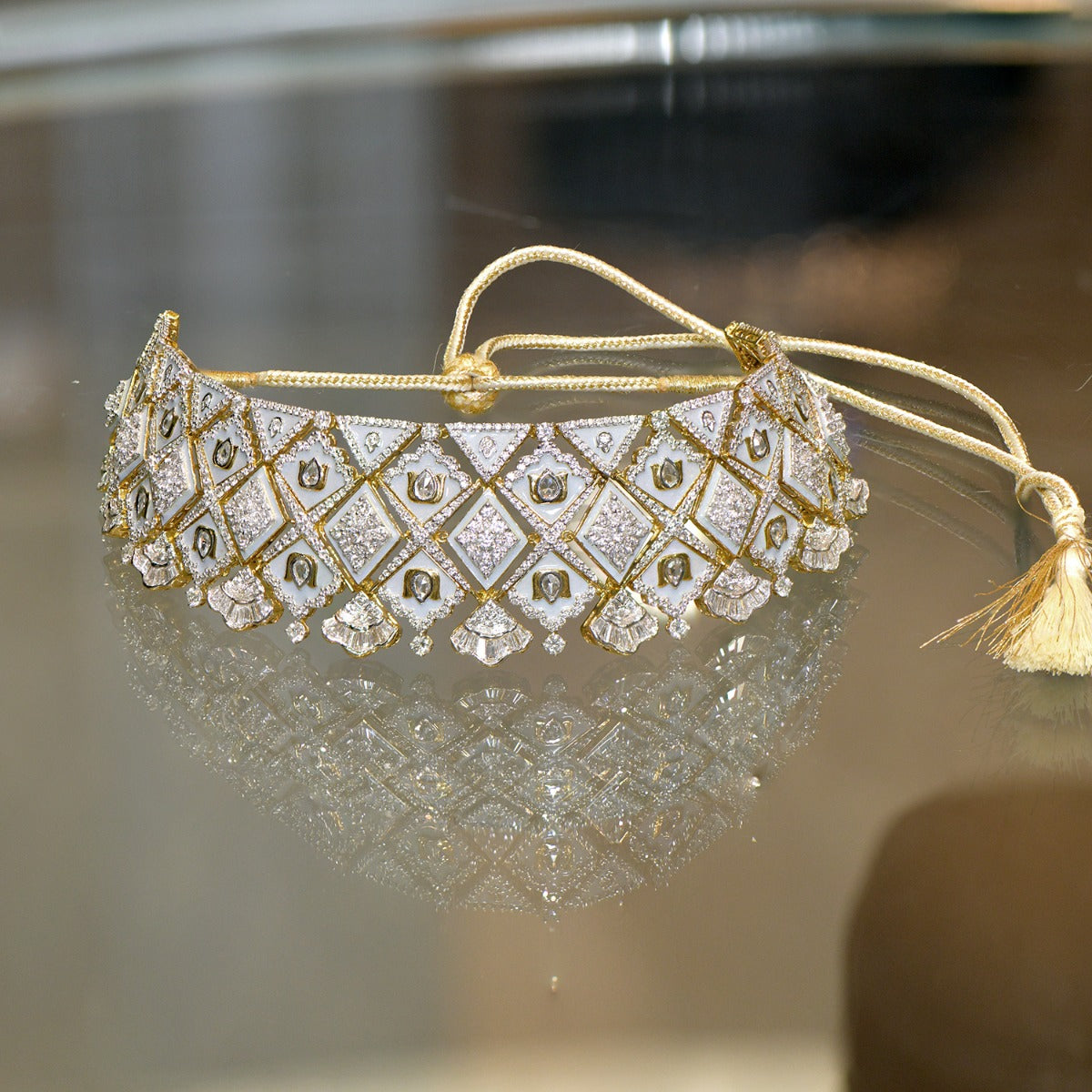 Diamond Motif Choker