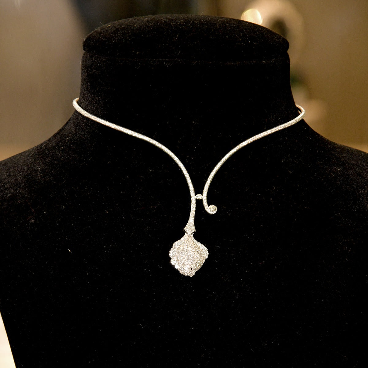 Dainty Two Branched Dimond Necklace