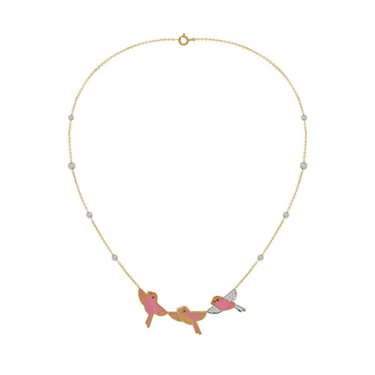 Love Birds Hanging Necklace