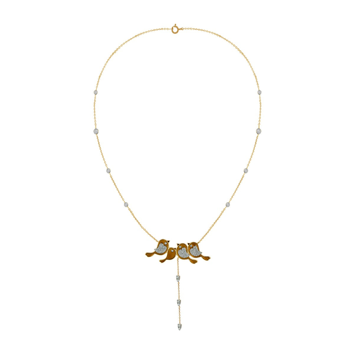 Birds Flock Tassel Necklace