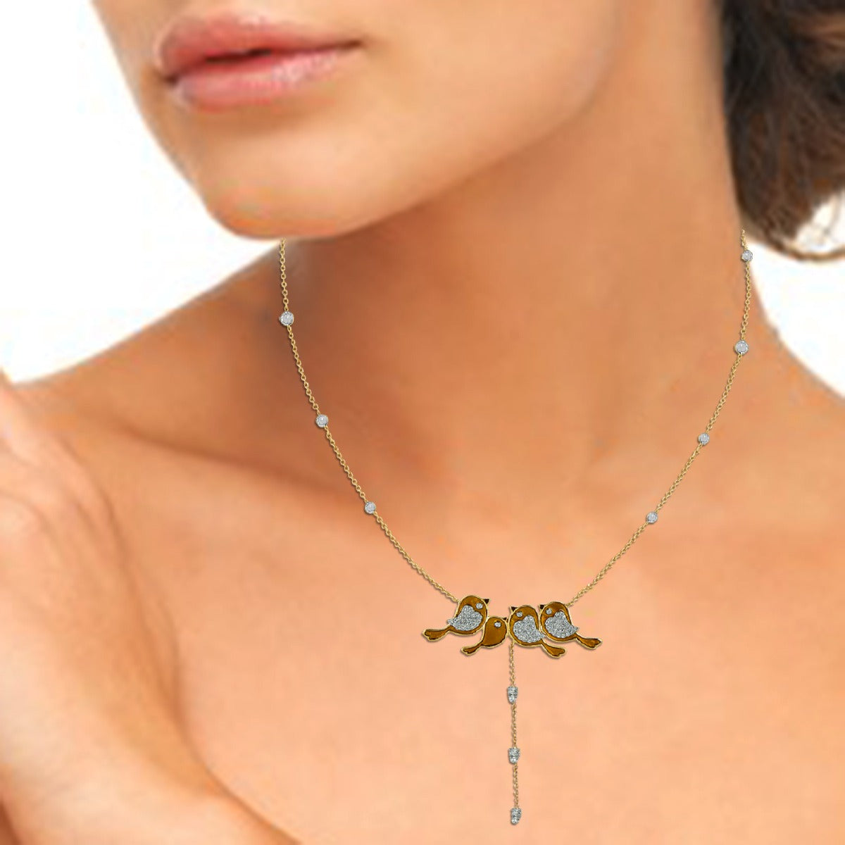 Birds Flock Tassel Necklace