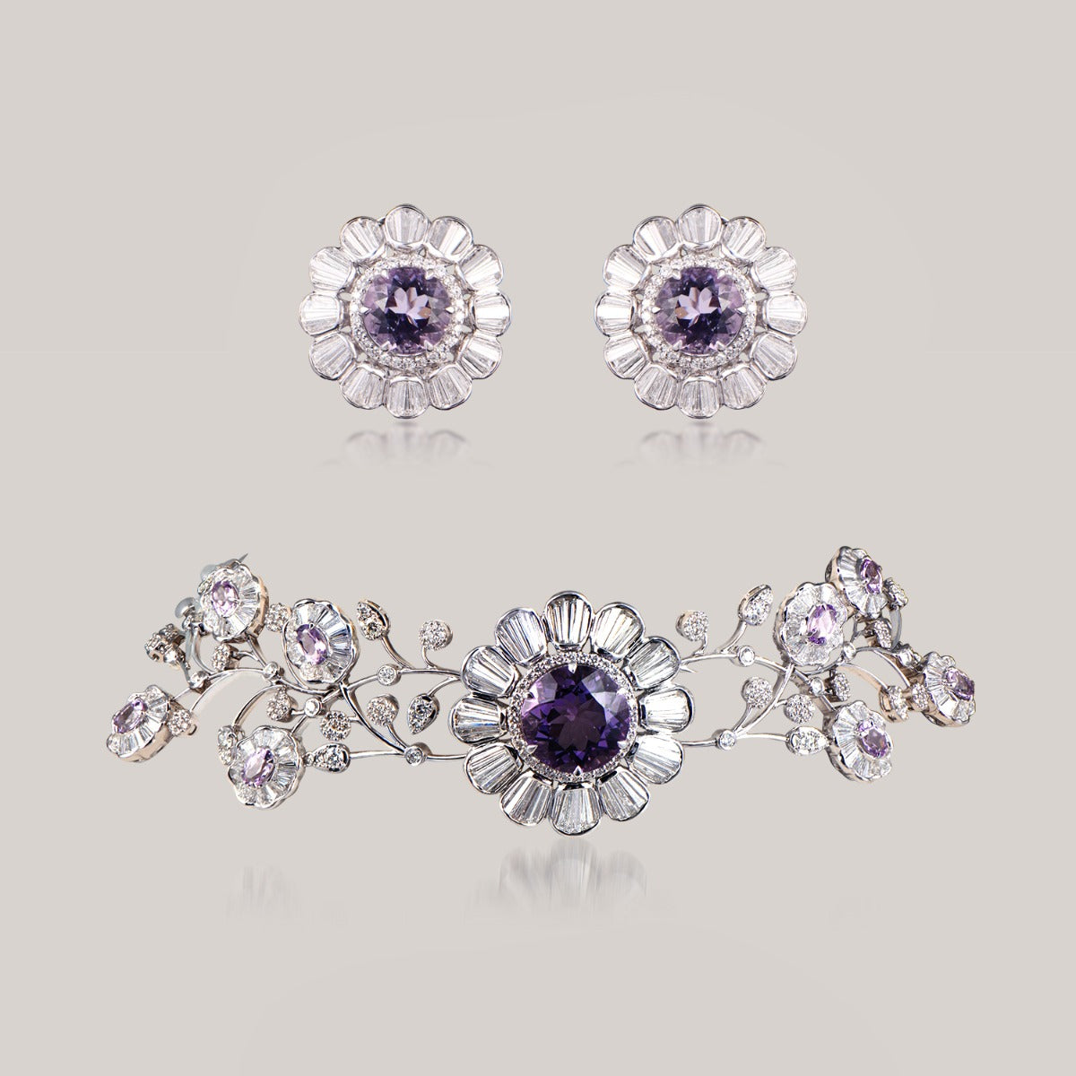 Hyacinth Diamond Choker Set