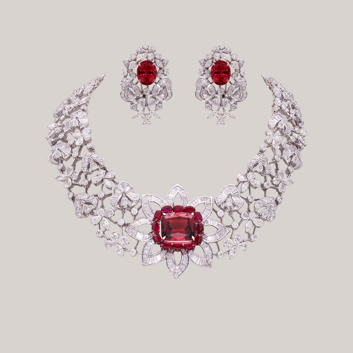 Prunus Dolce Diamond Necklace Set