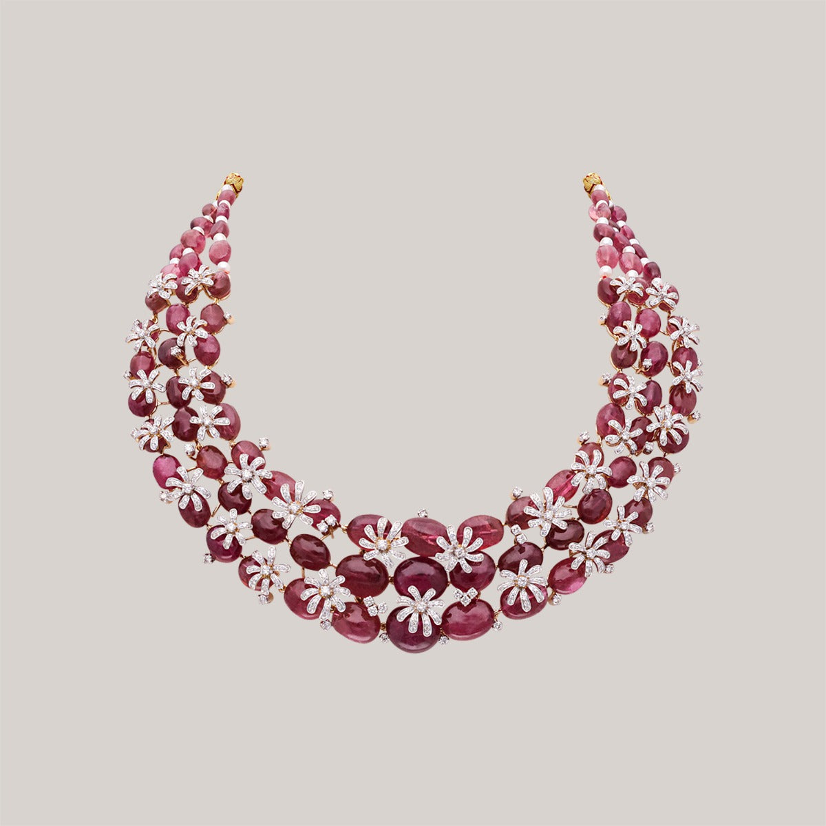 Tourmaline Stone Stud Necklace