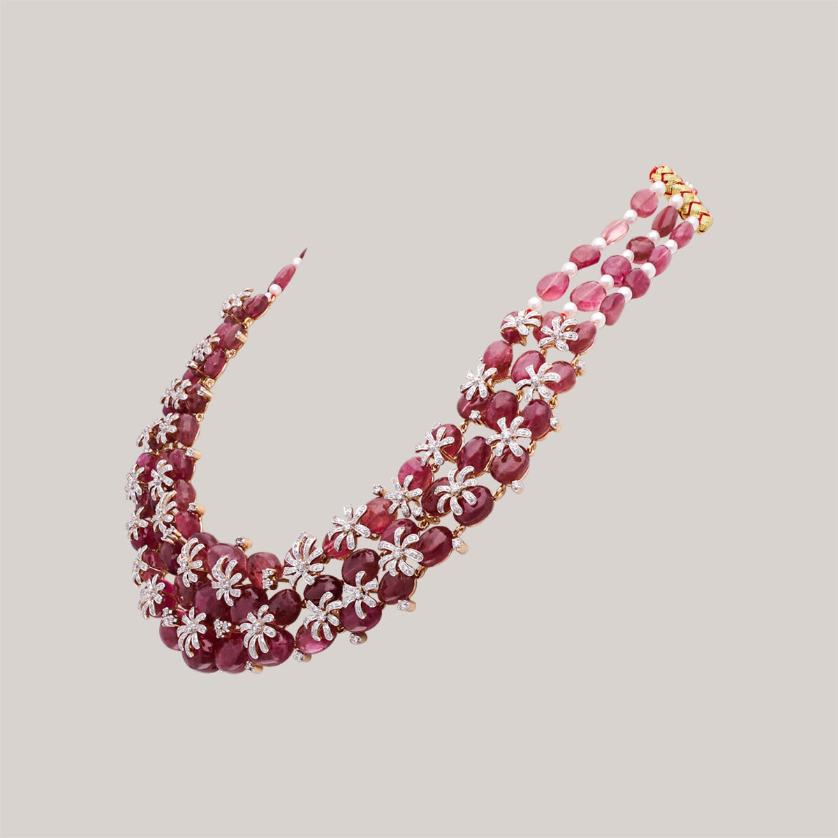 Tourmaline Stone Stud Necklace