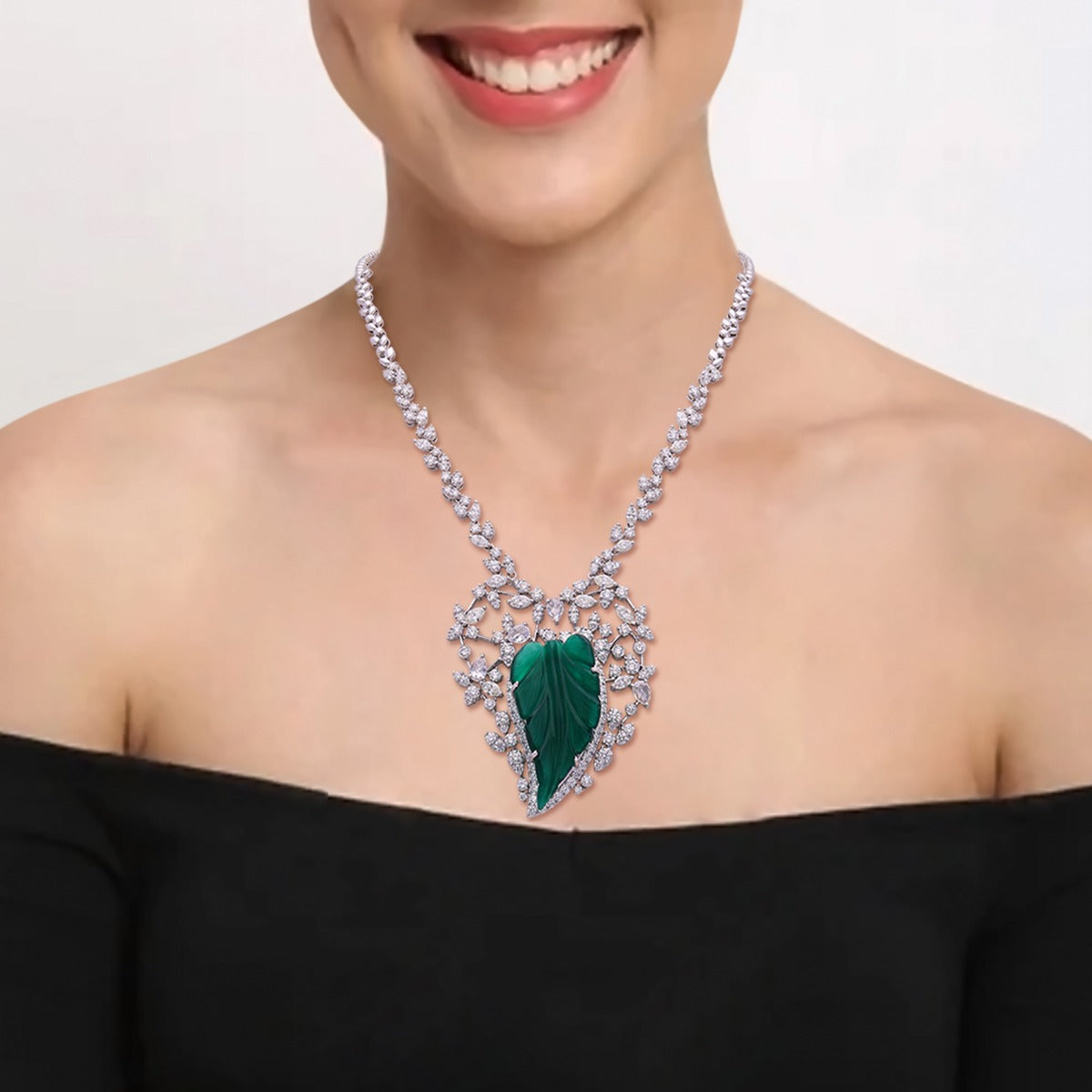 Plume Diamond Necklace