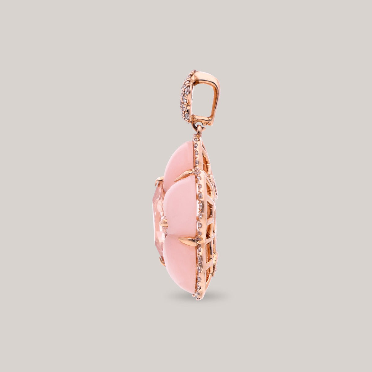 Pink Petal Radiance Diamond Pendant