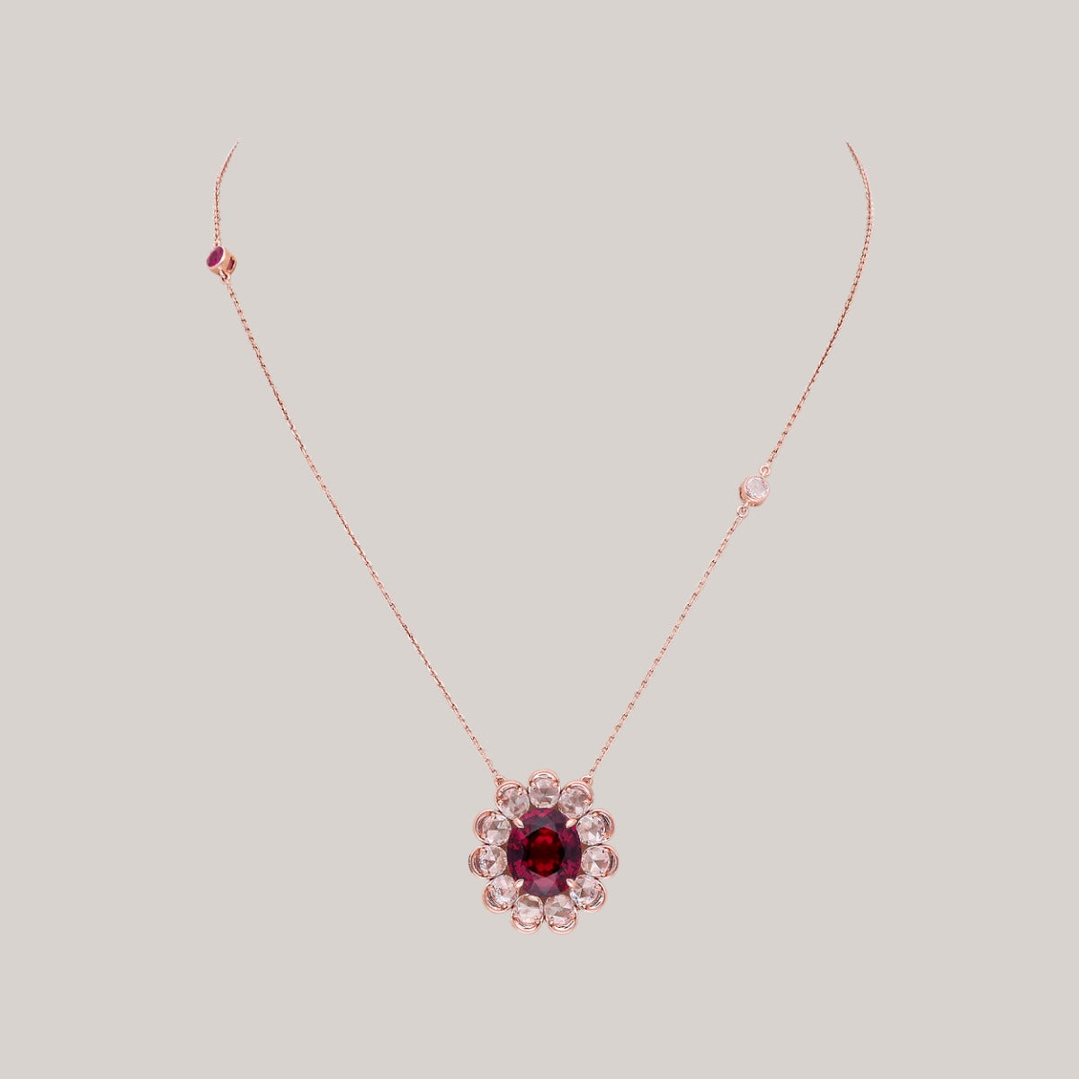 Regal Rose Diamond Necklace