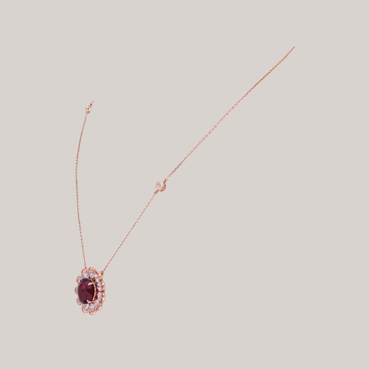 Regal Rose Diamond Necklace