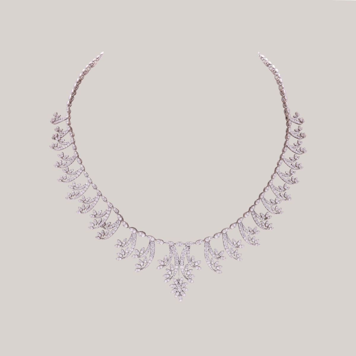 Crystal Dew Diamond Necklace Set