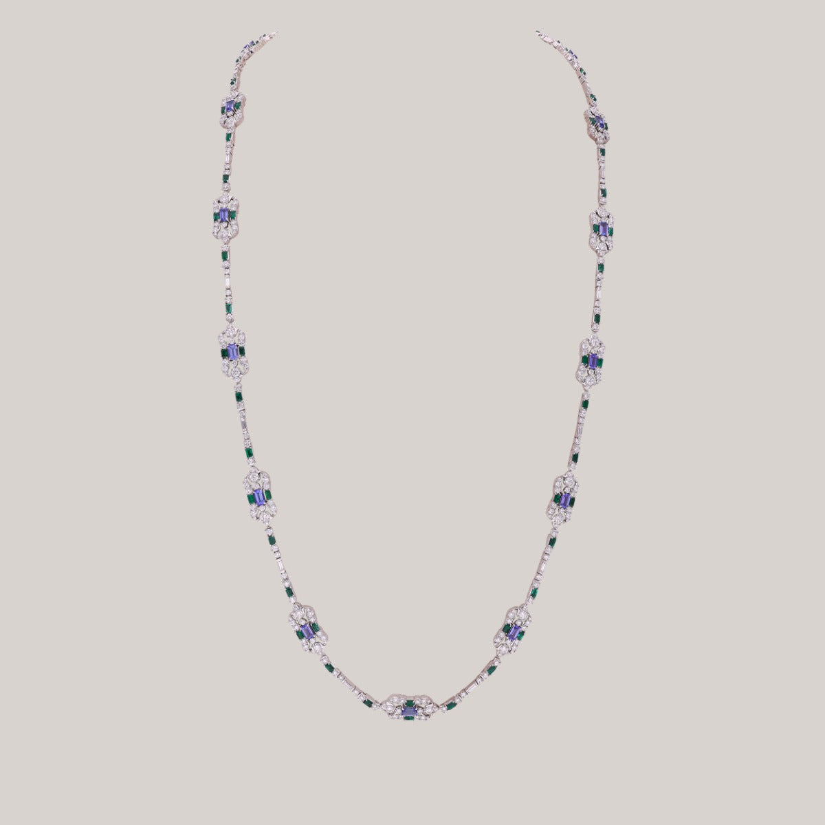 Tanzanite Tapestry Diamond Necklace