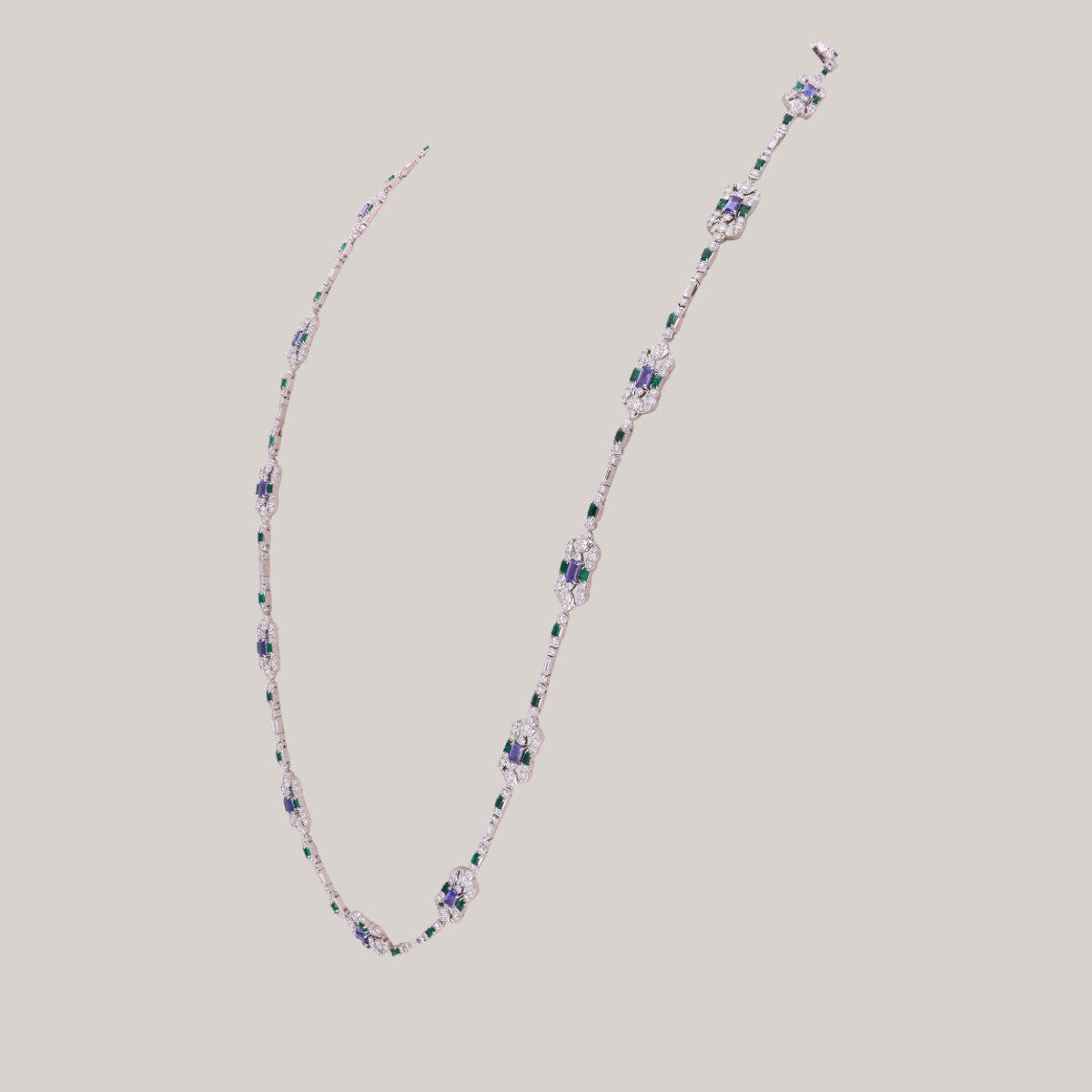 Tanzanite Tapestry Diamond Necklace