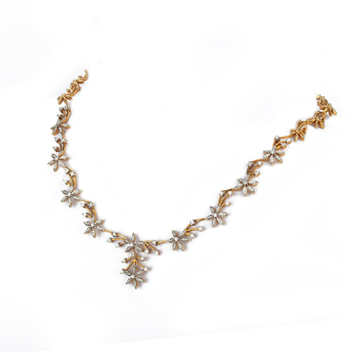 Sheek Floral Diamond Necklace