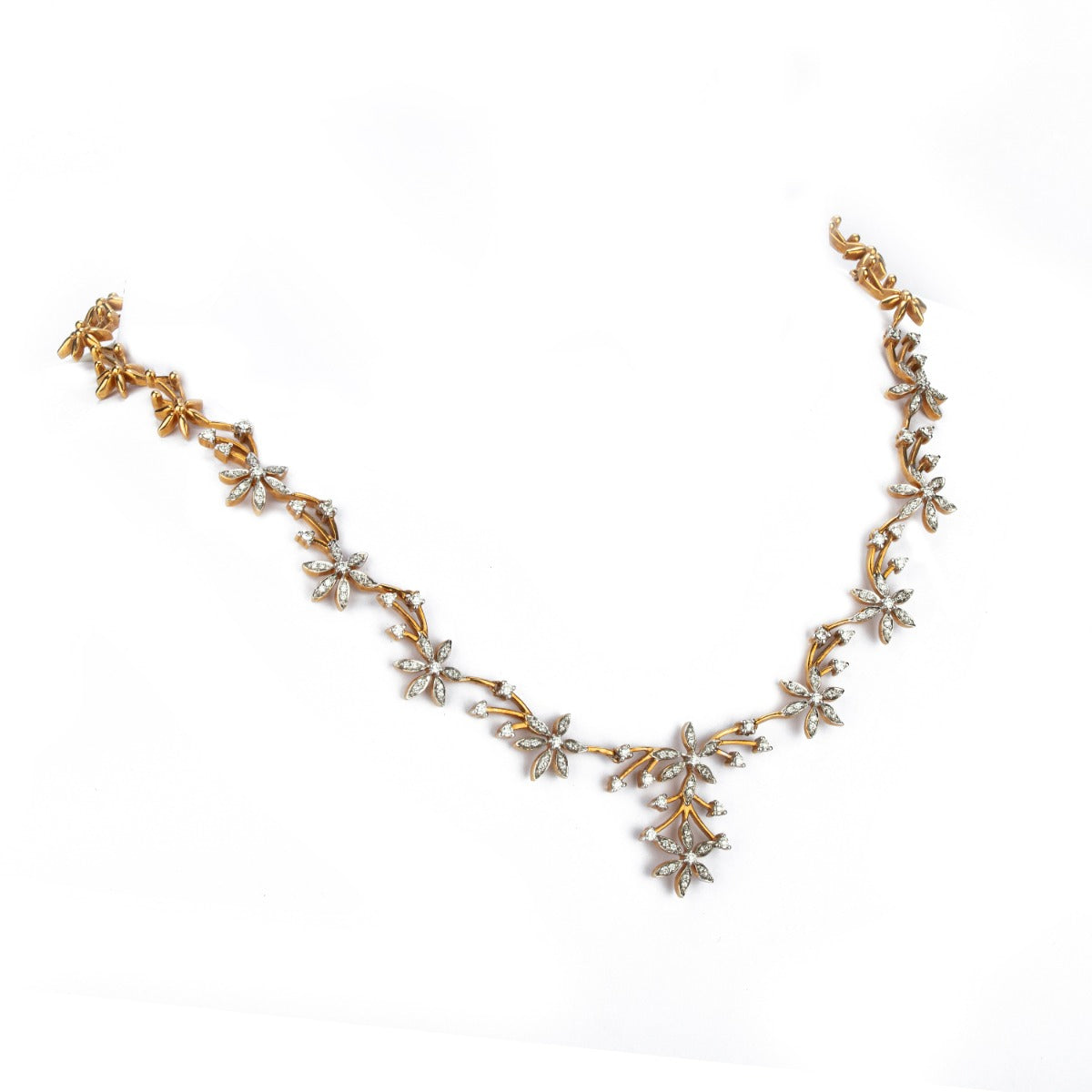 Sheek Floral Diamond Necklace