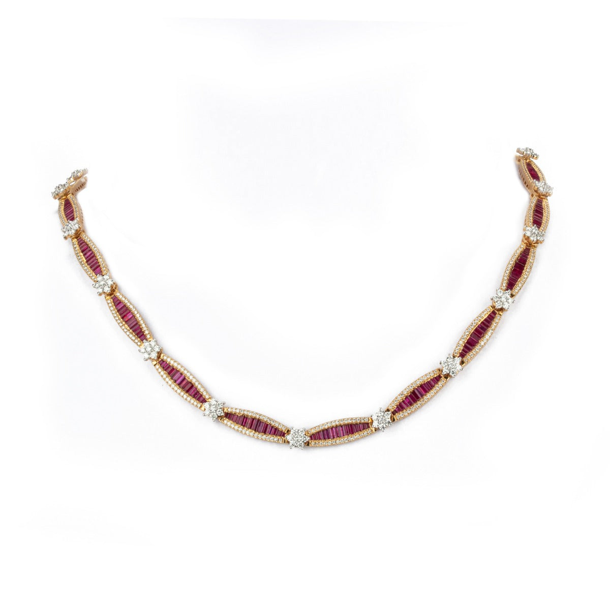 Ruby Classic Diamond Necklace