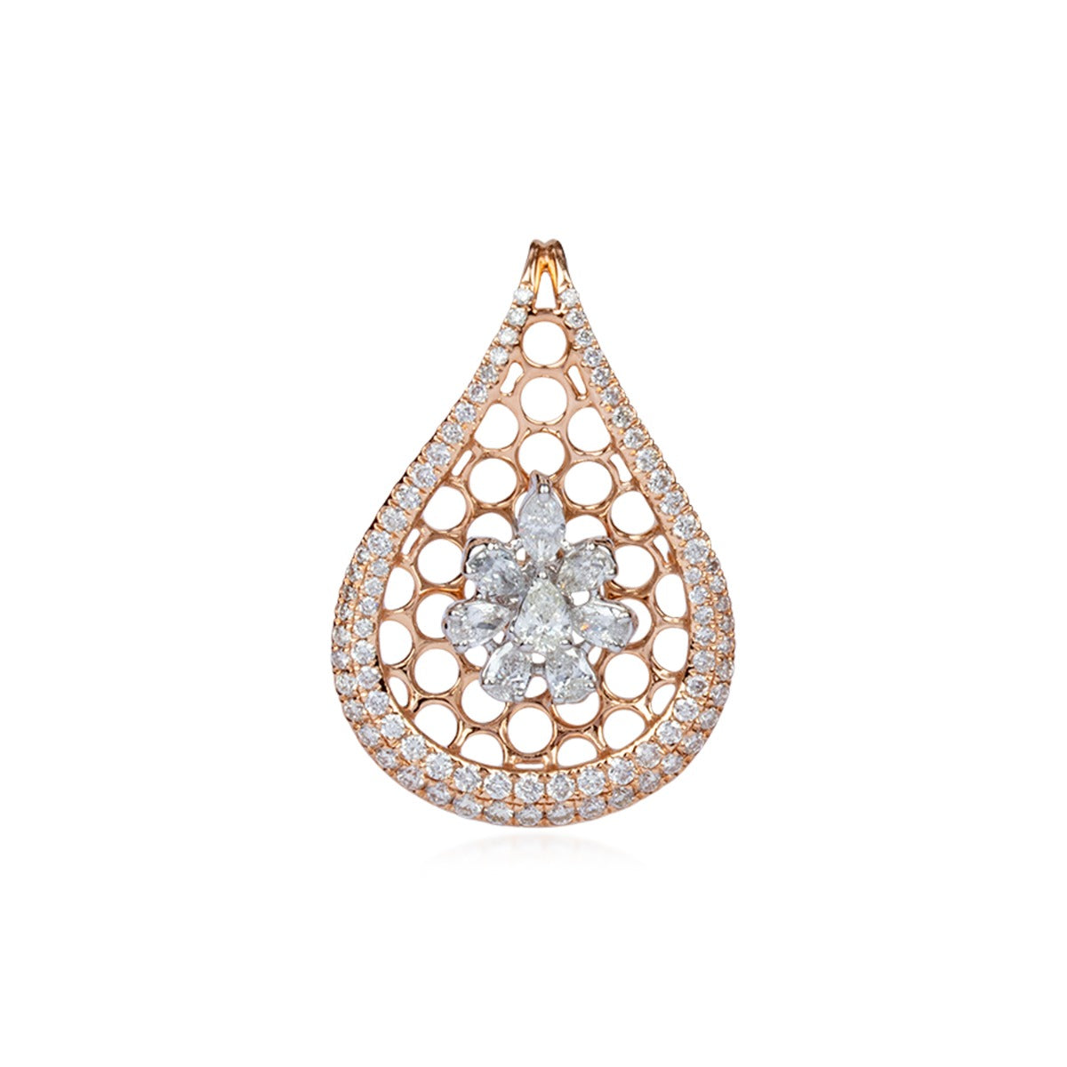 Bush Flower Diamond Pendant