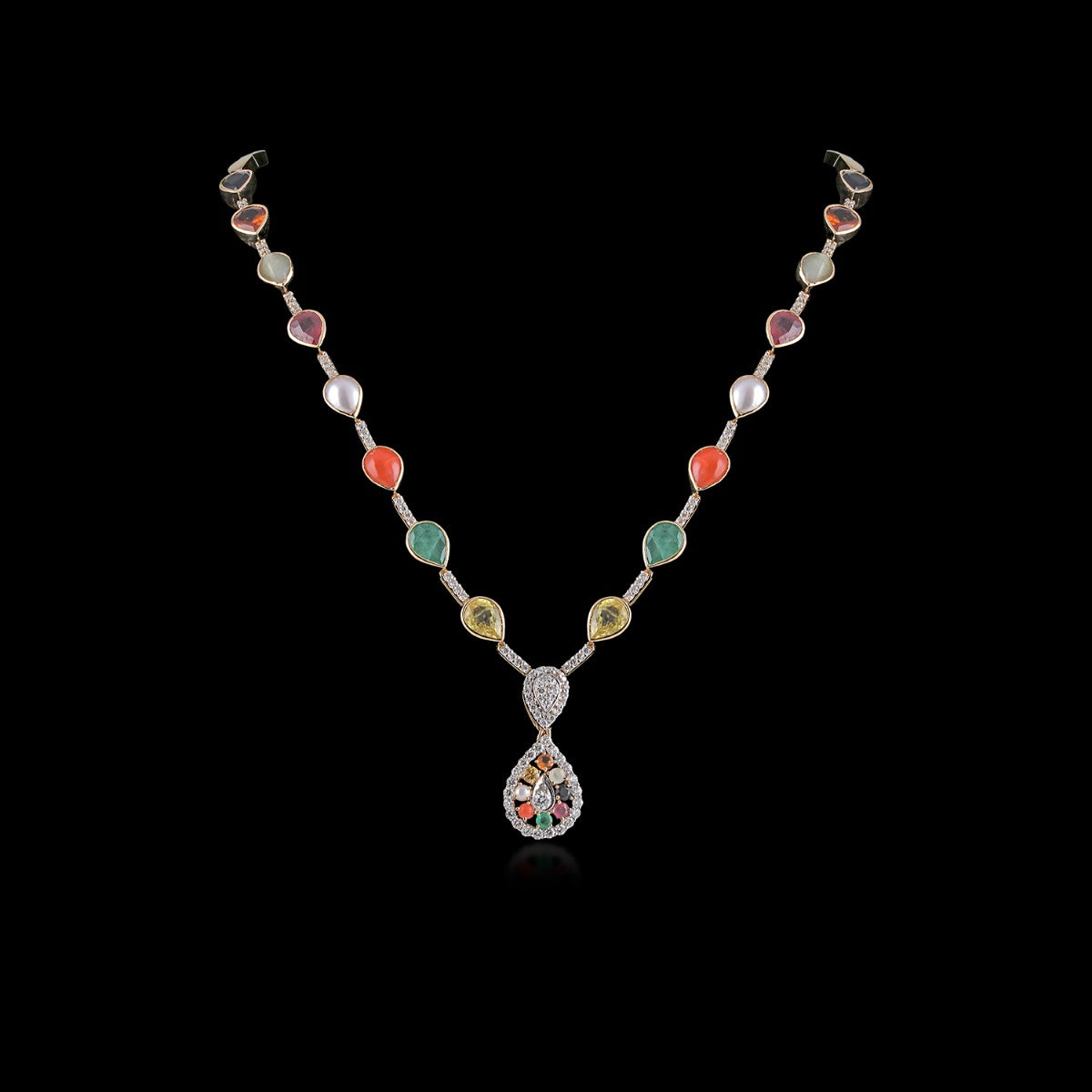 Peppered Colour Diamond Necklace