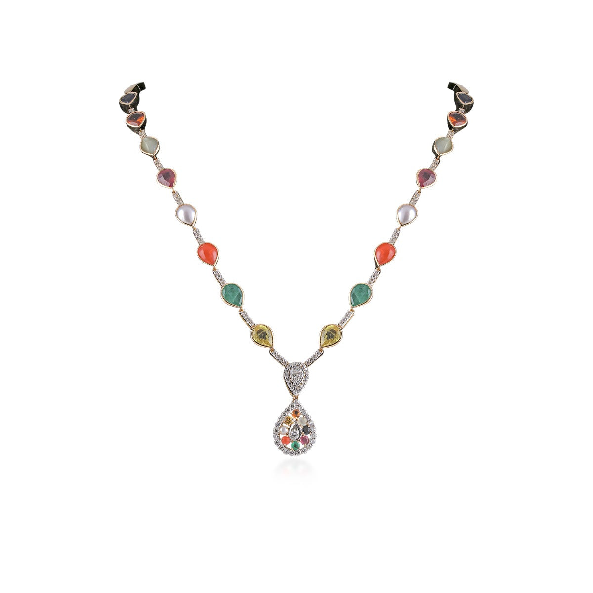 Peppered Colour Diamond Necklace