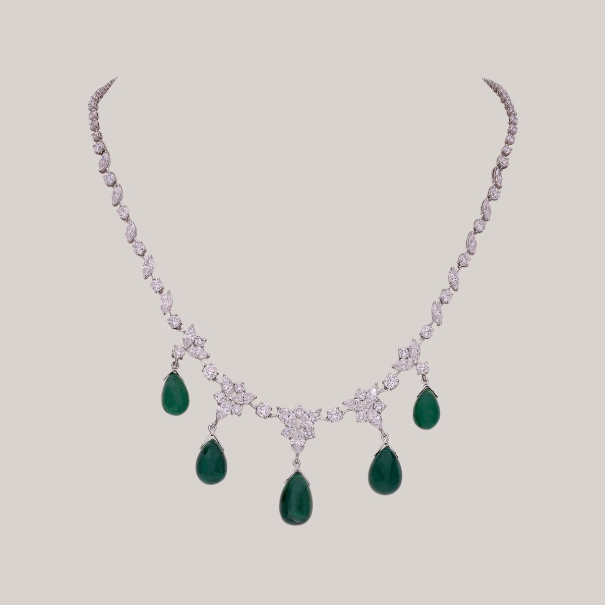Glimmering Chandelier Diamond Necklace
