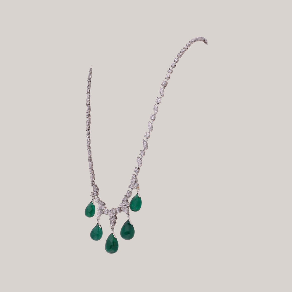 Glimmering Chandelier Diamond Necklace