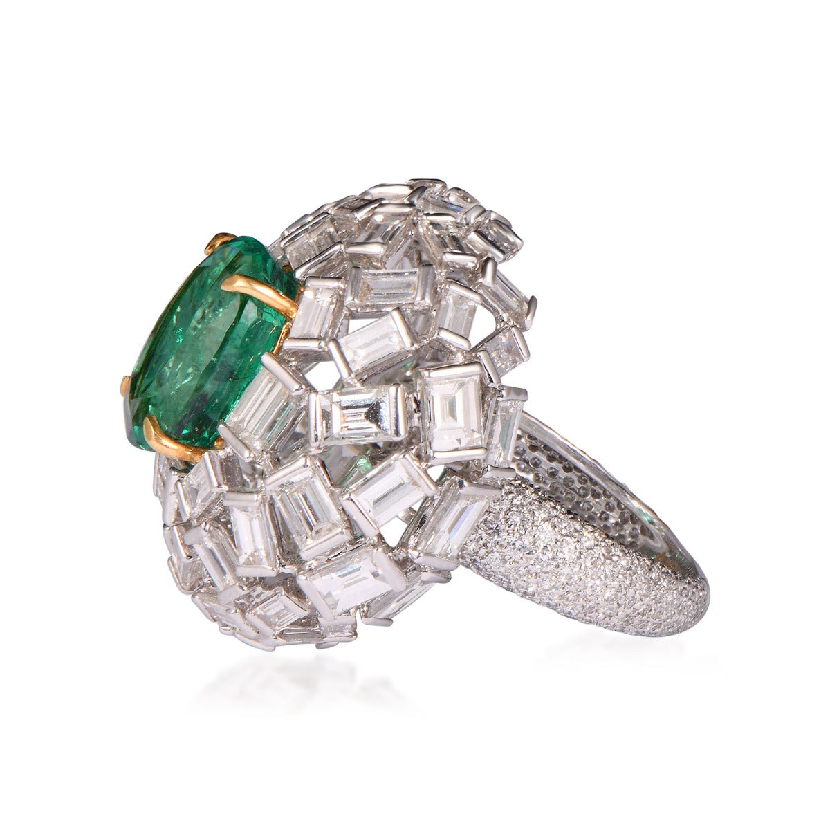 Greenish Royal Diamond Ring
