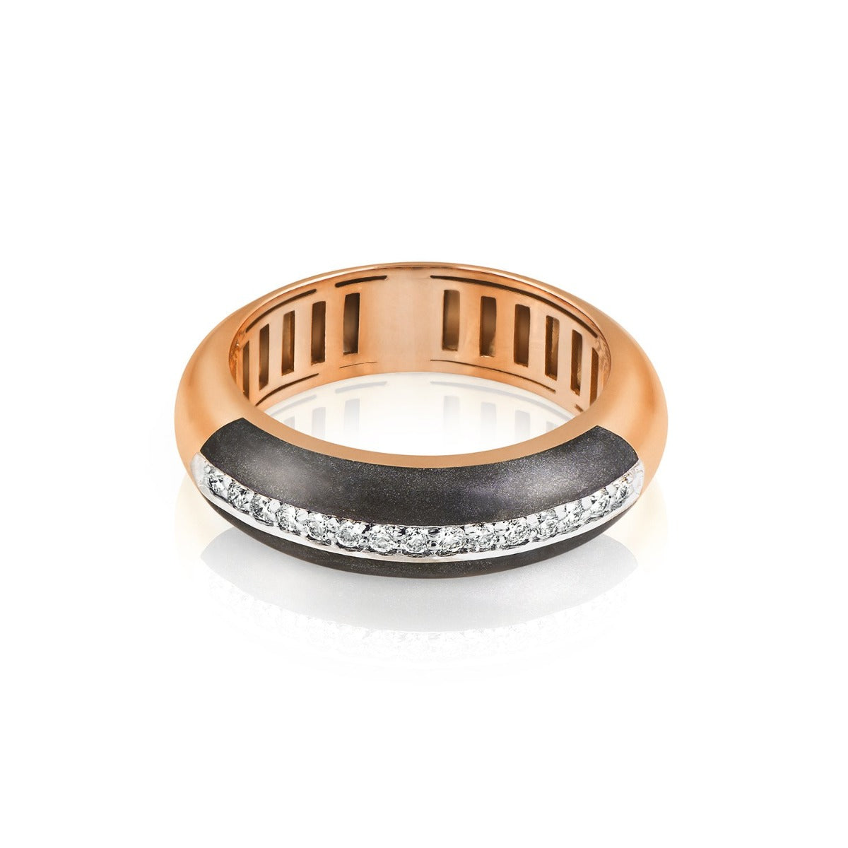 Tiny Frets Diamond Ring