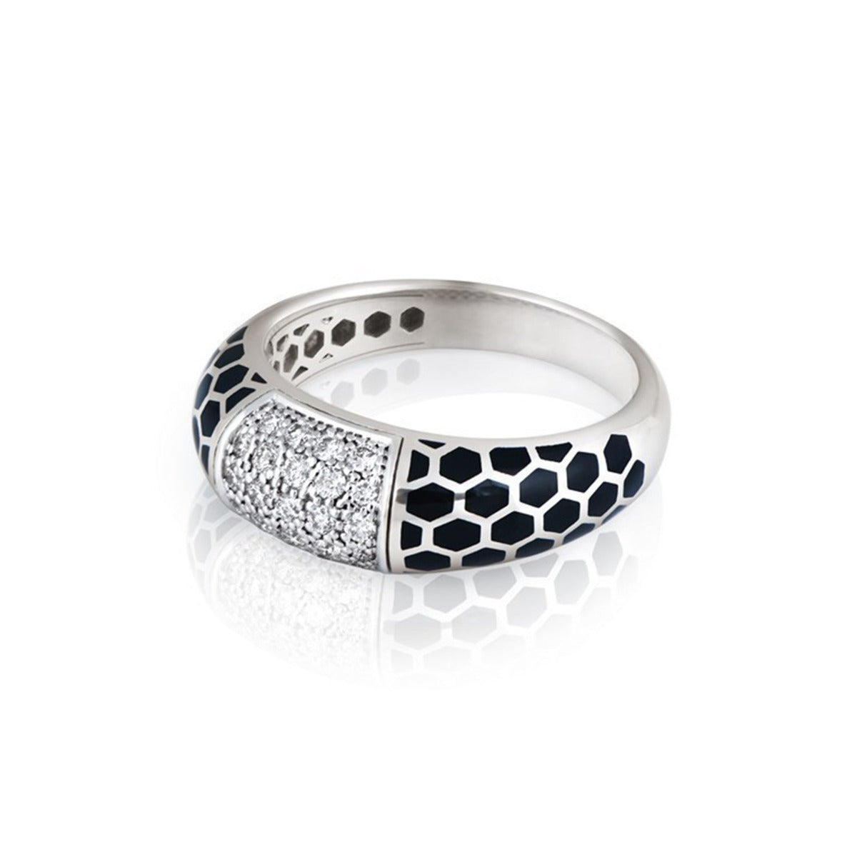 Black Honeycomb Diamond Ring