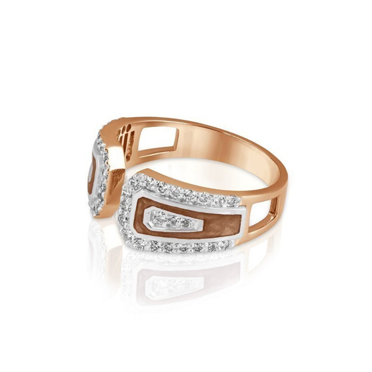 Maze Rose Gold Diamond Ring
