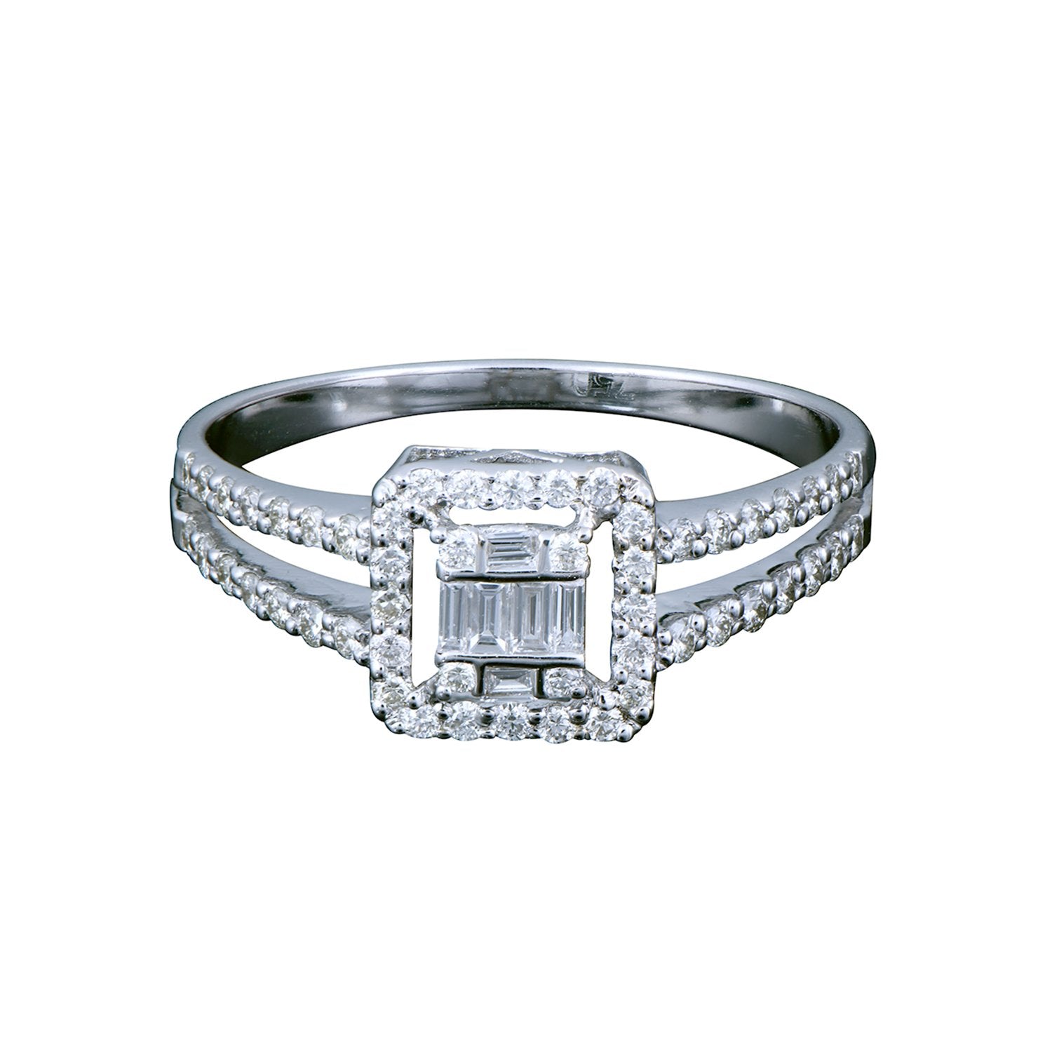 Double Banded Diamond Ring