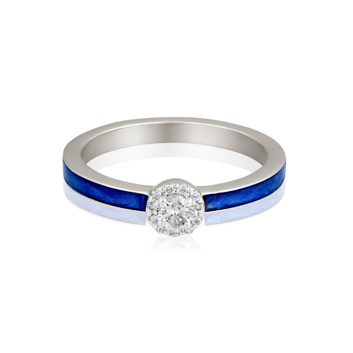 Electric Blue Smooth Diamond Ring